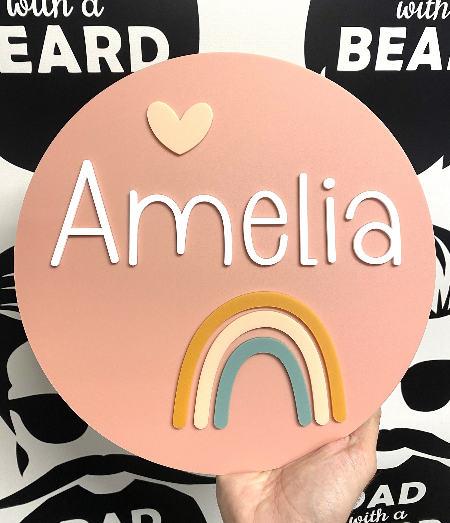 Rainbow Boho Sign