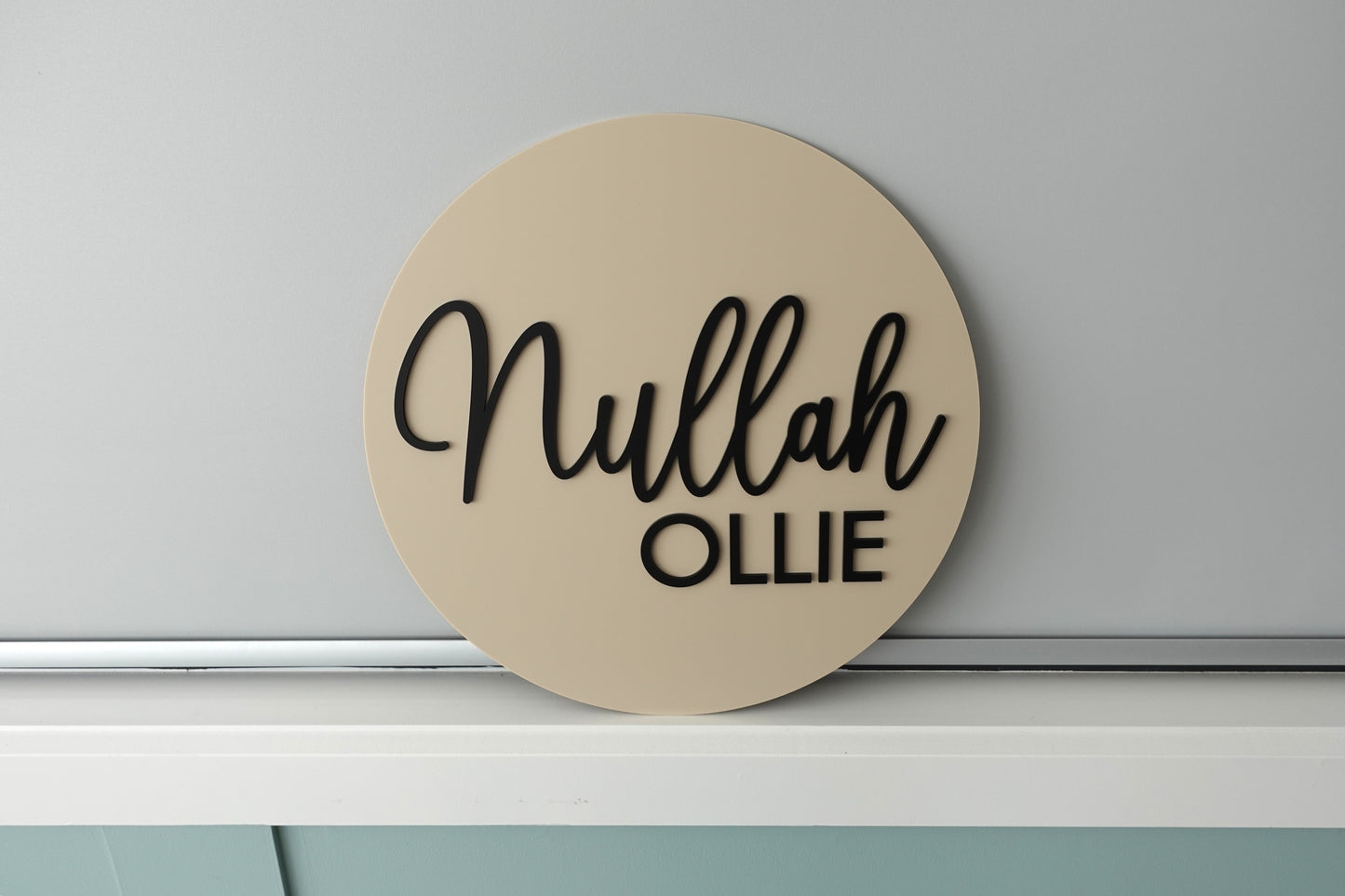 Personalised Name Sign Black Writing