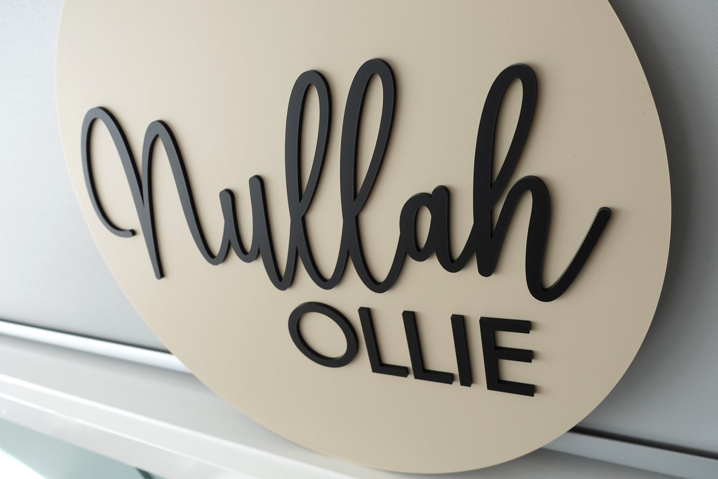 Personalised Name Sign Black Writing