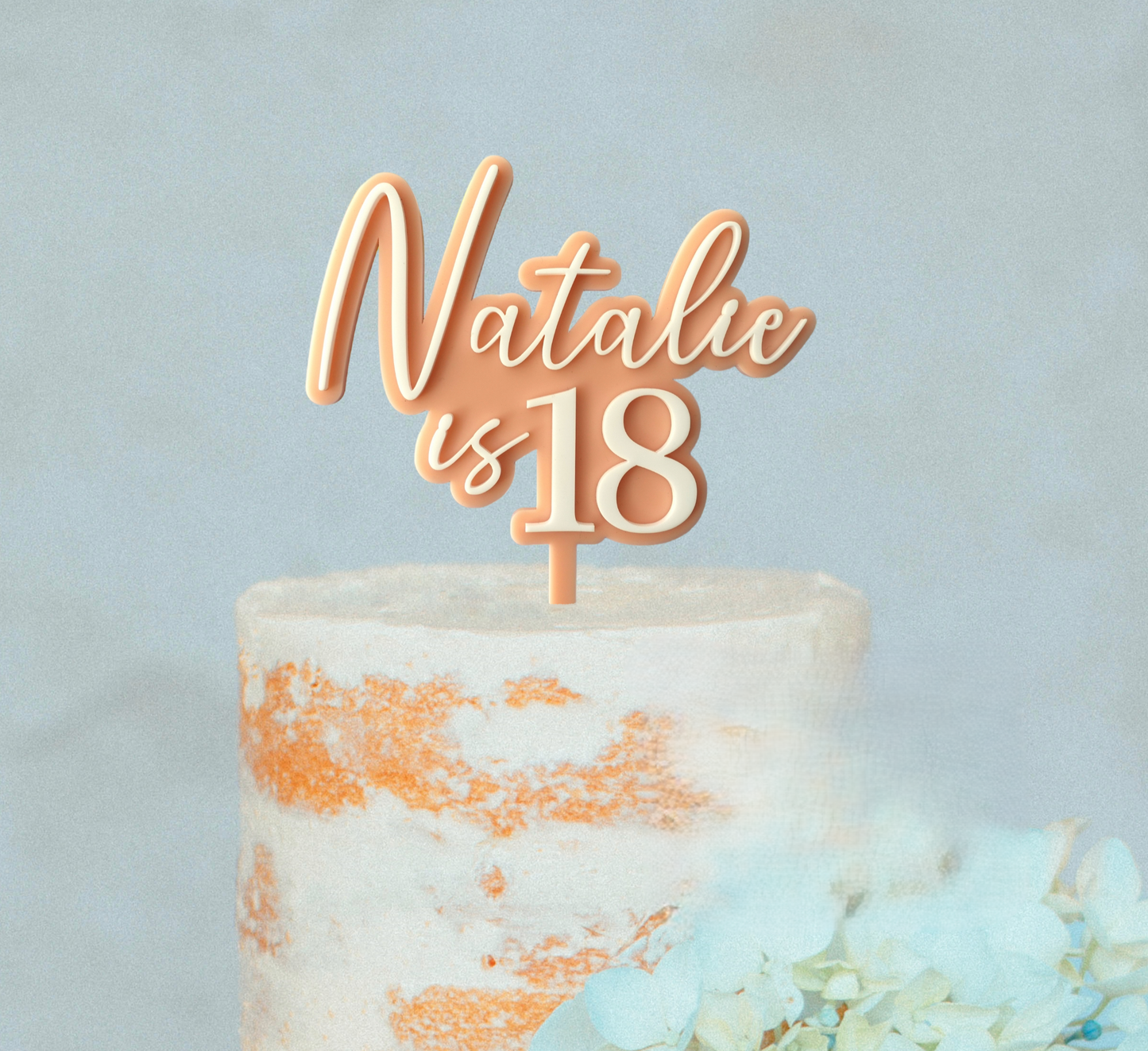 Cake Topper Name and Age as a Number
