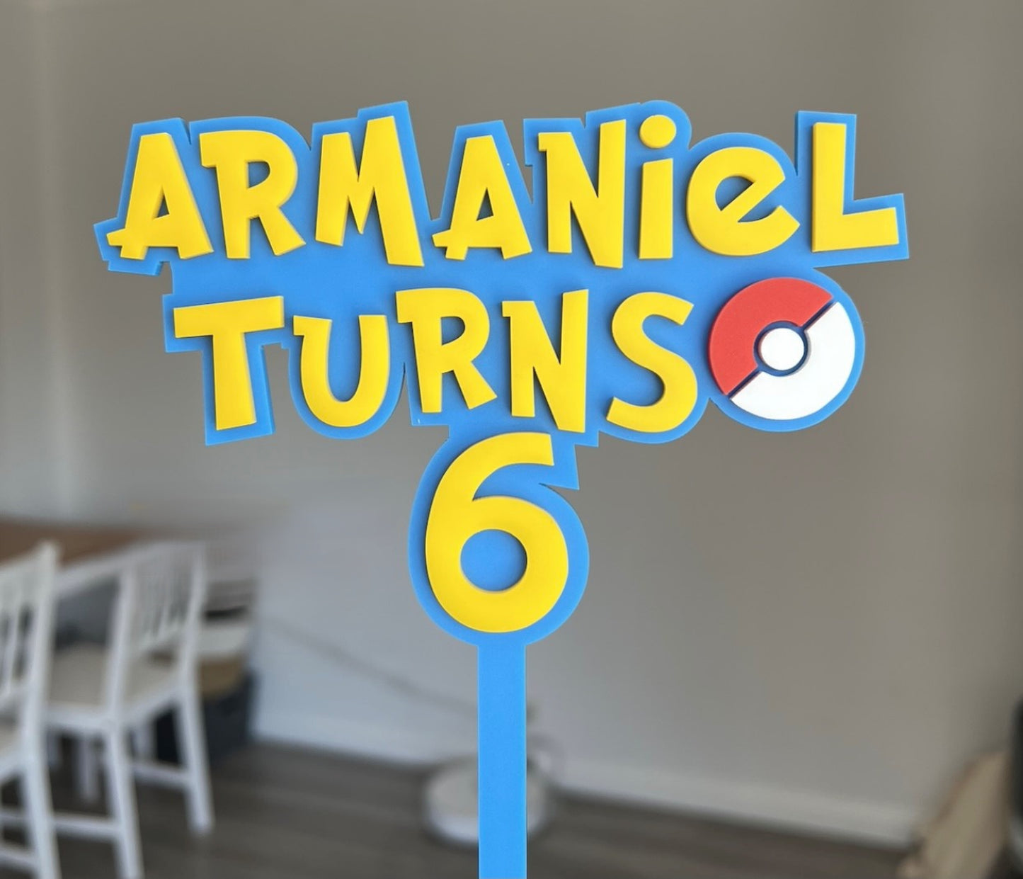 Pokemon Inspired Cake Topper