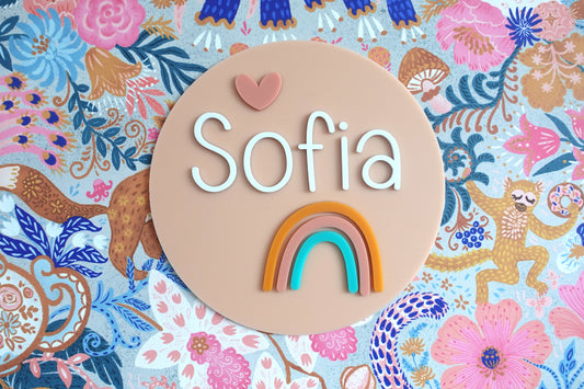 Rainbow Boho Sign