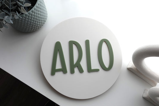 Personalised Name Sign Coloured Font