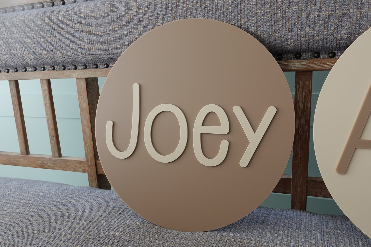 Name Sign Coloured Background and Writing
