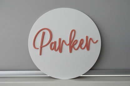 Personalised Name Sign Coloured Font